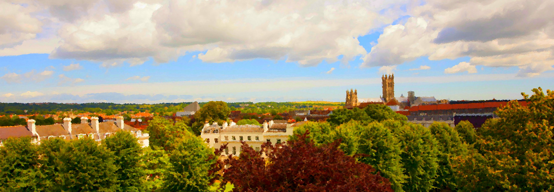 Artistic view of the City of Canterbury